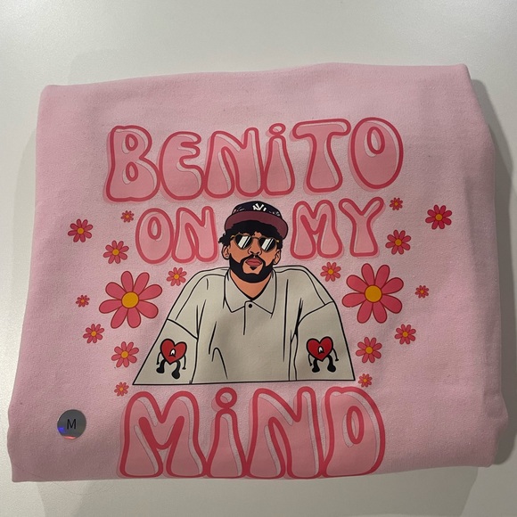 Brand New. Benito on my Mind Pink Crewneck. Size Medium - Picture 1 of 1